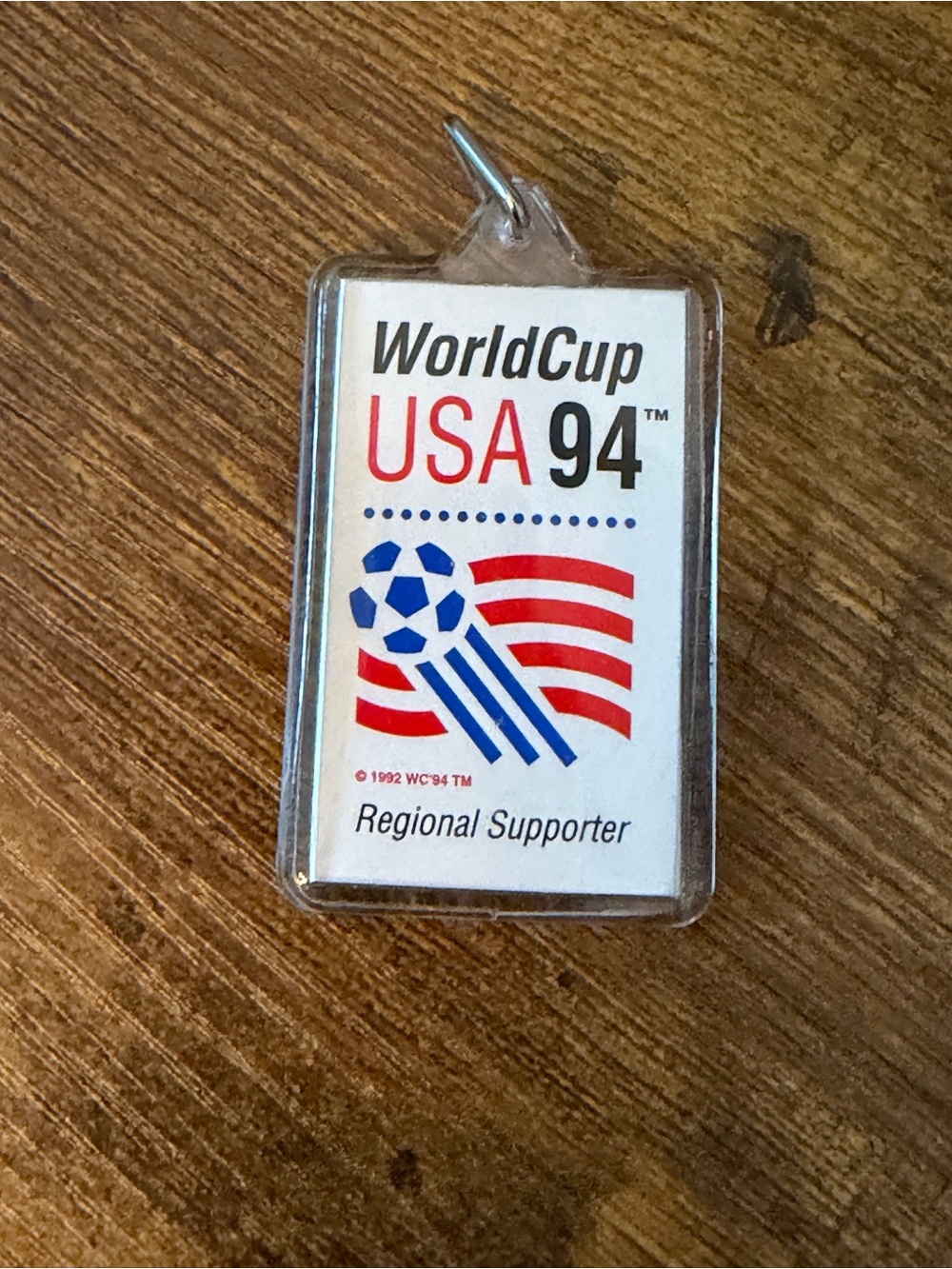 World Cup USA 94 Comerica Regional Supporter Soccer Keychain Vintage 1994